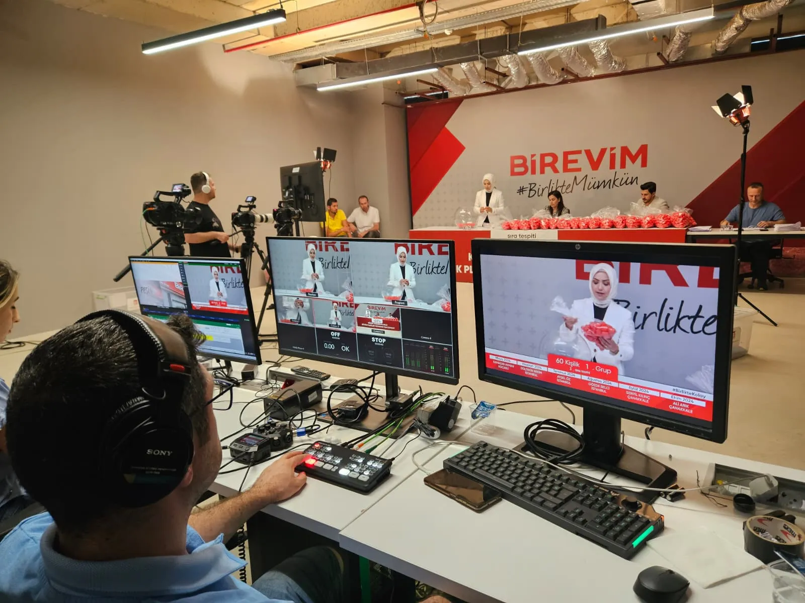 Video prodüksiyon set çekimi